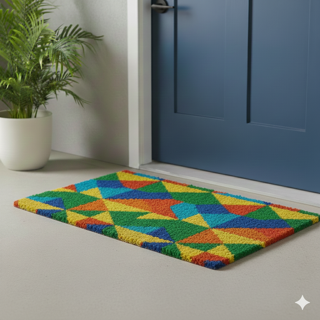 Natural fiber doormat
