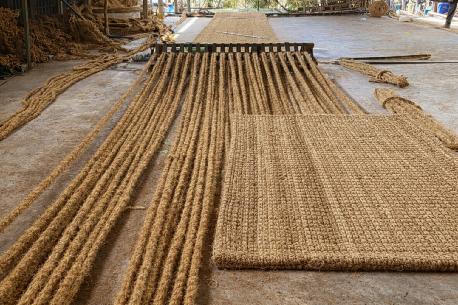 Making coir mat